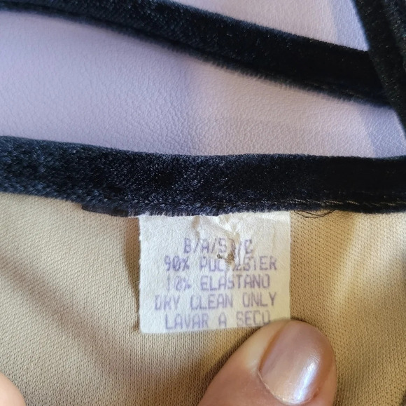 Vtg 90s Black Velvet Asymmetrical Maxi Dress Womens M Formal Whimsigoth Cocktail - Picture 8 of 10